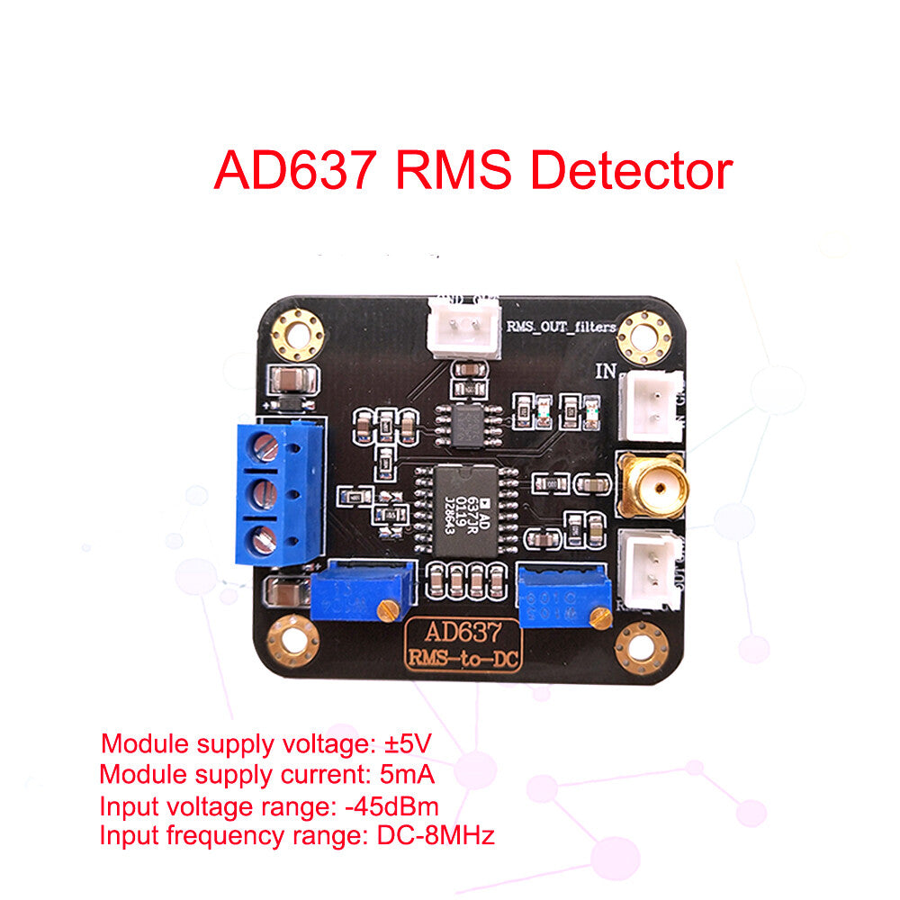 AD637 RMS Detection Module Peak Voltage Detector AC Signal Data Acquisition