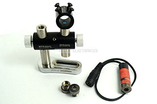 650nm 660nm Adjusted Red Laser Line Dot Cross Laser Diode Module 3V-5.5V Laser Dot/Line/Cross Module Focusable 13mmx42mm with US Power Adapter and Heatsink
