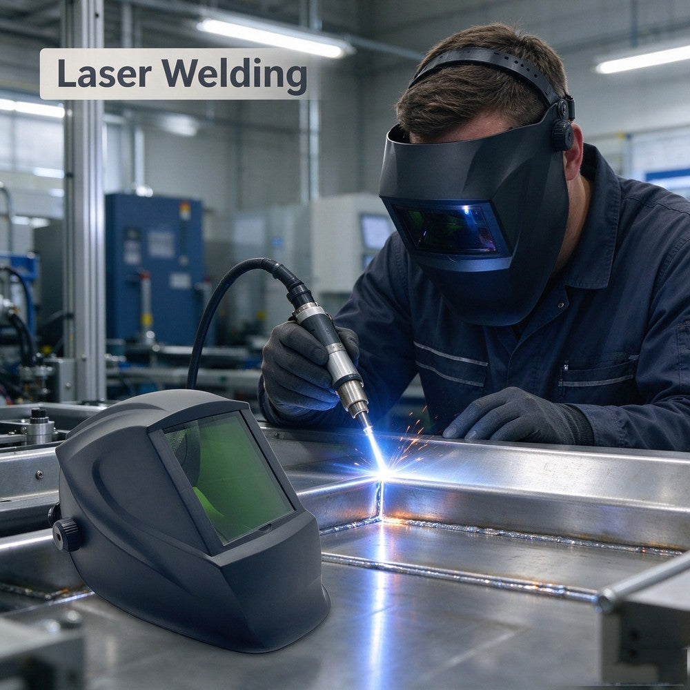 Laser Welding Helmet, 950‑1100nm 1064nm OD8+ DIN4 CE LB7+IR LB8 Safety Protective Mask for Welding Cutting Cleaning 1003#