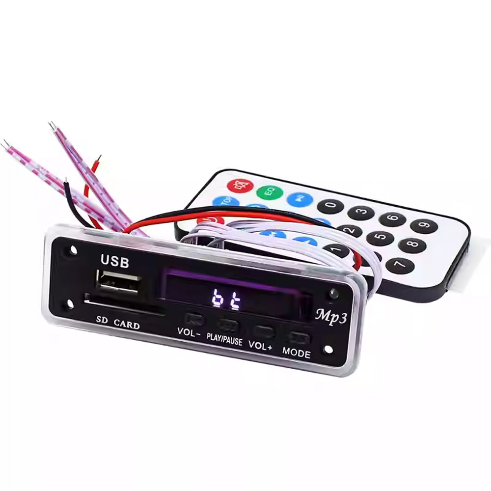 5V 12V MP3 Decoding Board Module FM/USB /Audio Decoding Board (SD Card Slot)