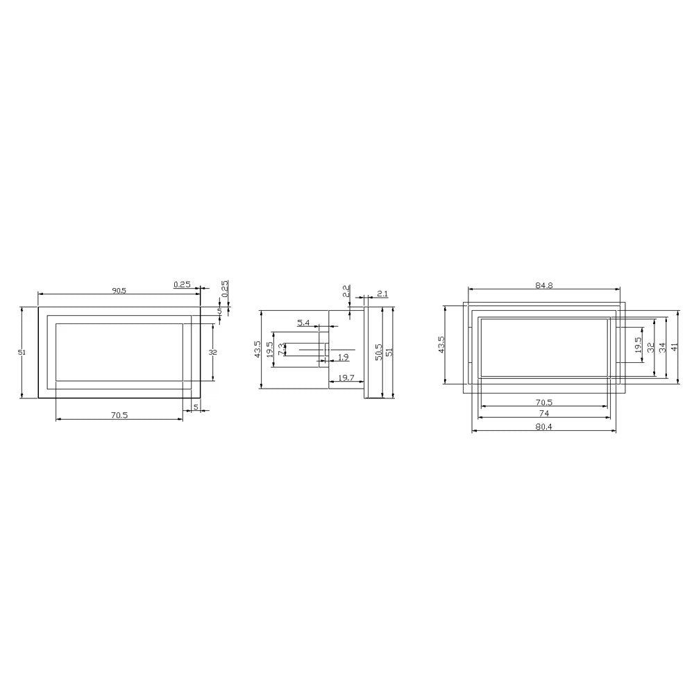 1pc SD-740 Panel VU Meter 510uA 650Ω 80x60mm 12V Amber Lamp with Black Frame