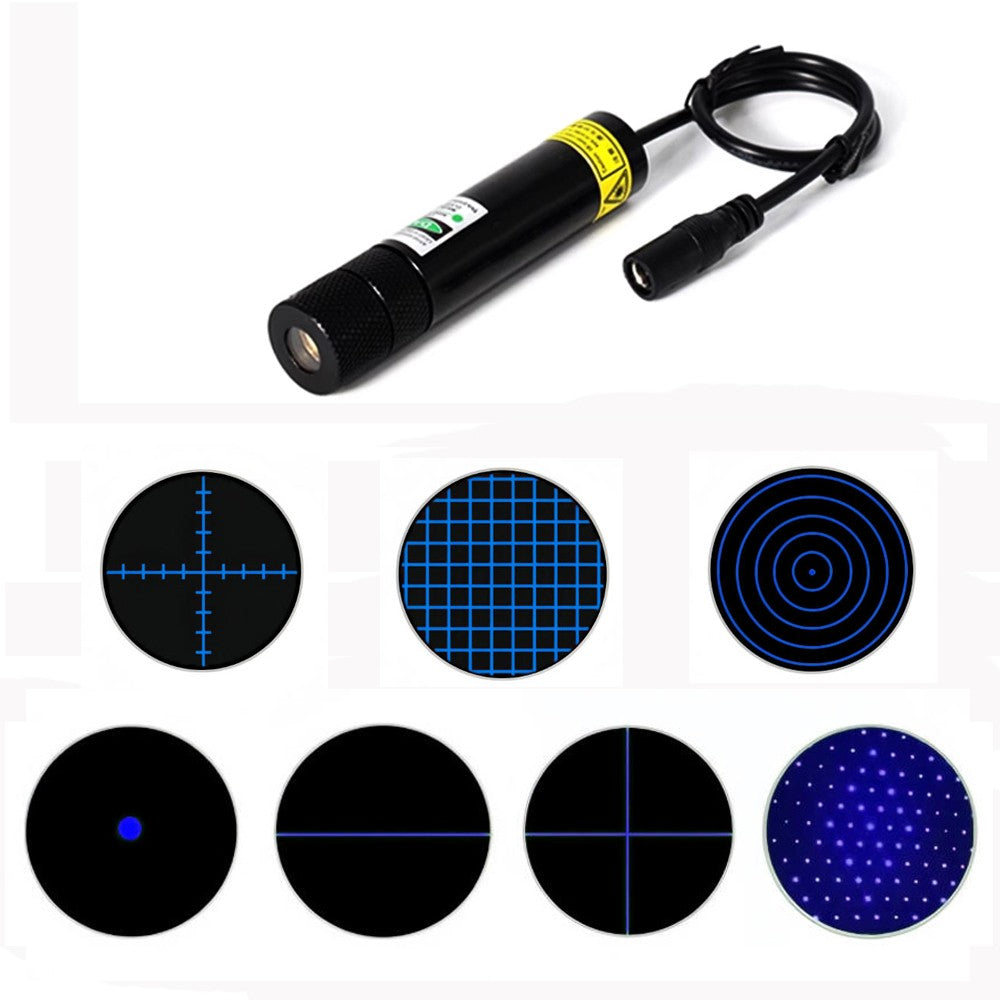 450nm 80mW 3V-5V Dot Line Cross Gypsophila Green Laser Module Woodworking Stone Cutting Equipment Positioning