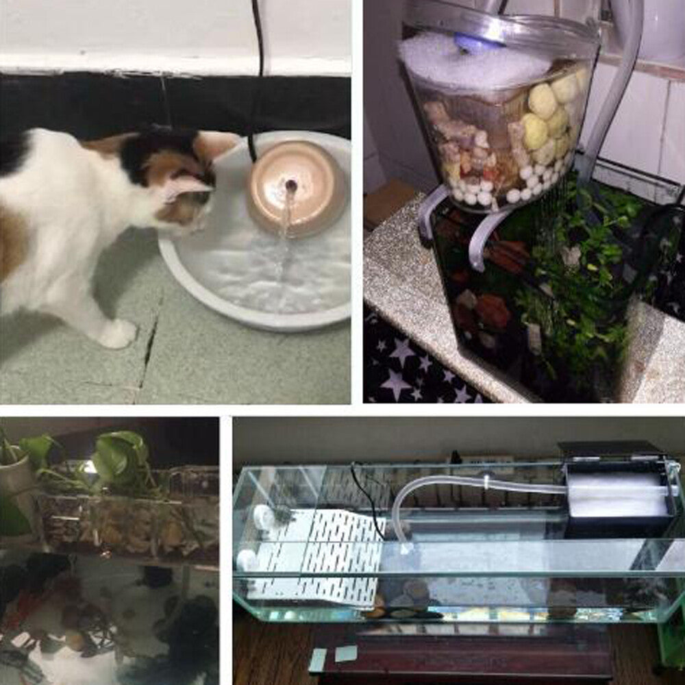 DC Mini Brushless Water Amphibious 6-12V Submersible Pump USB-Plug Power Adapter