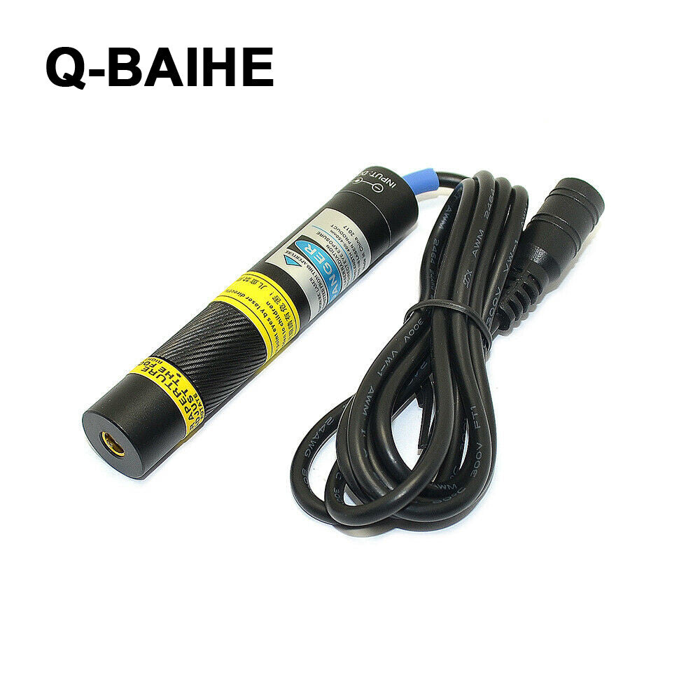 Blue 450nm 100mW Dot Line Cross Laser Module 16x120mm w/Adapter US/EU/AU/UK DIY