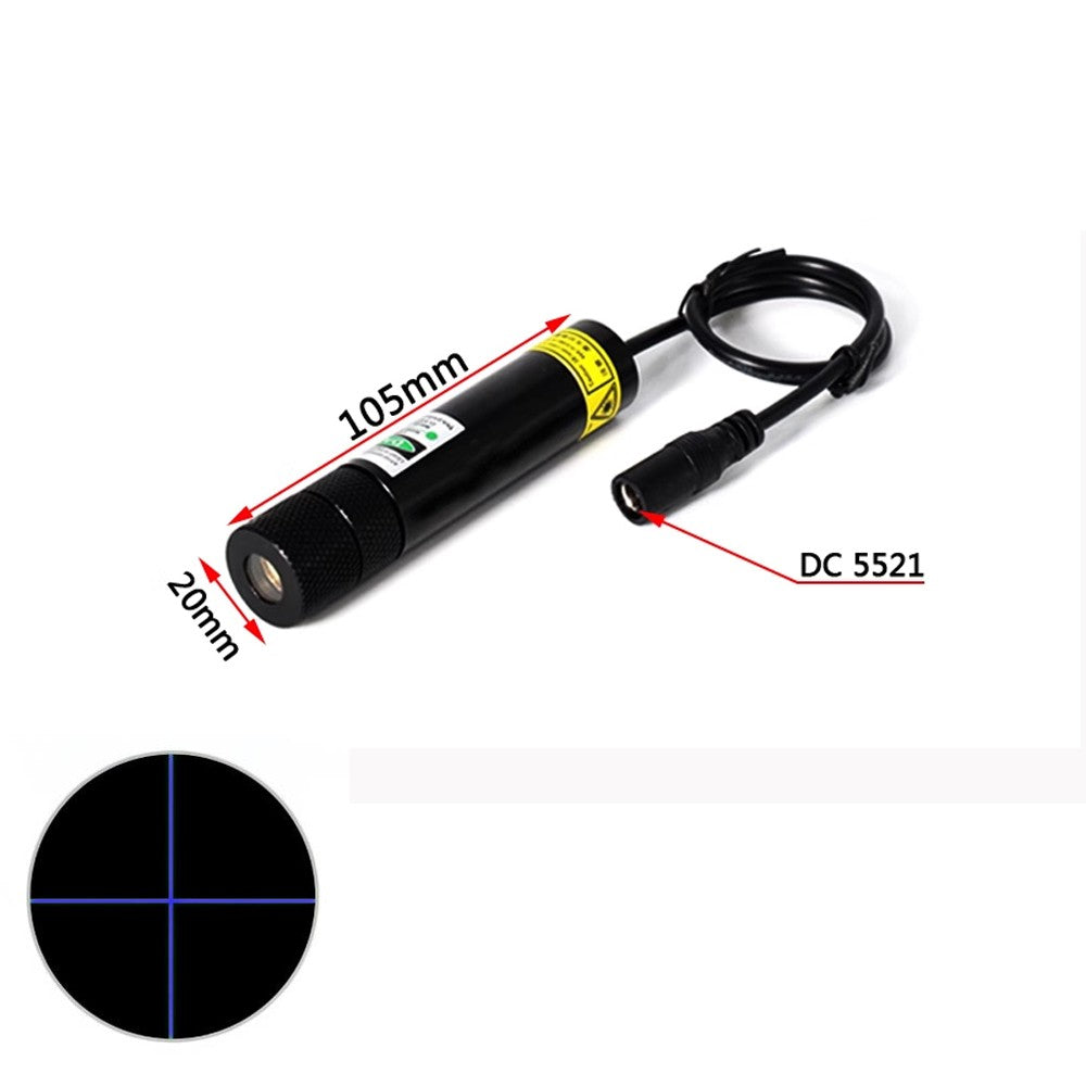 450nm 80mW 3V-5V Dot Line Cross Gypsophila Green Laser Module Woodworking Stone Cutting Equipment Positioning