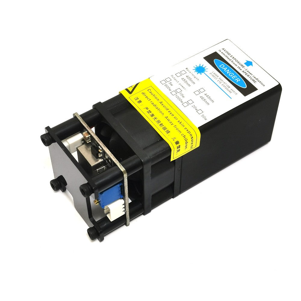 450nm 455nm 5W New Laser Engraving Cutting Fixed Focus Module Group PWM Modulation 12V Cutting 5mm Wooden Board