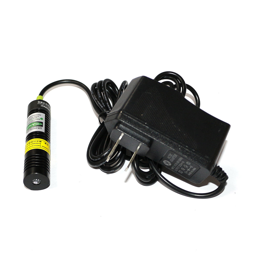 Green Dot Line Cross Laser Diode Module 532nm 50mw 3V-5V 18x75mm w/ AC Connecter Lazer