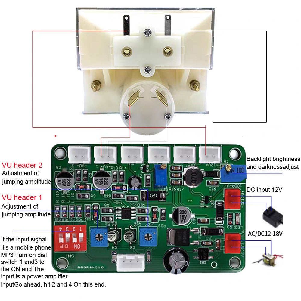 Driver Board for Panel Meter VU Audio Equipment Use