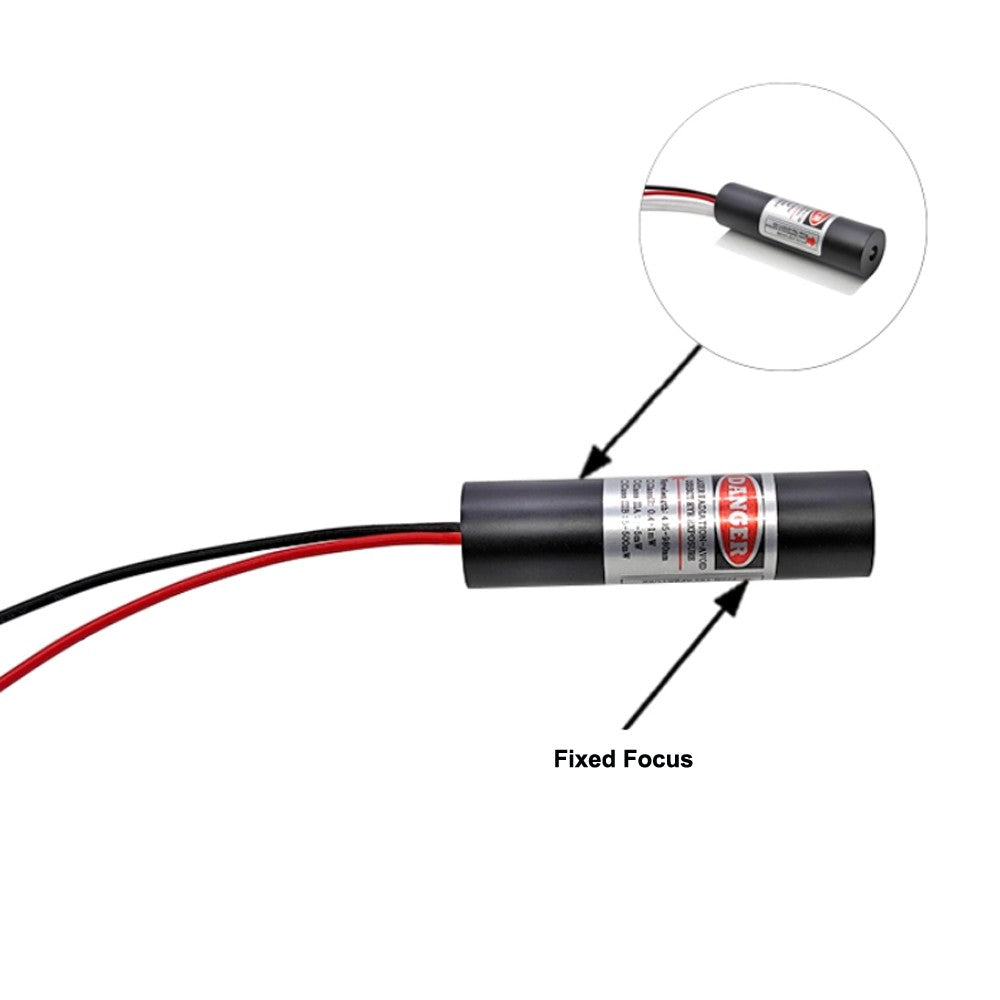 12V-24V Φ16X60mm 532nm 20mW 50mW 80mW Green Fixed Focus Dot Line Laser Module