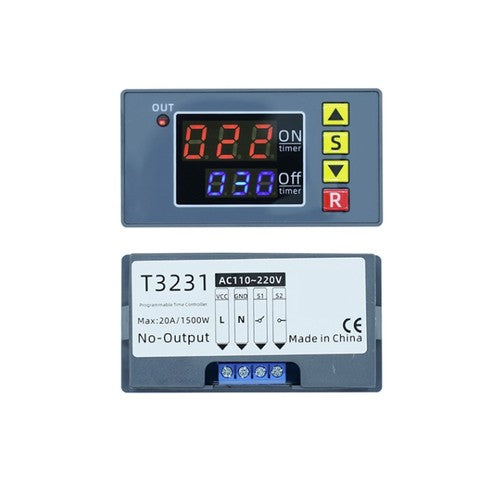 T3231 Adjustable Digital Delay Relay LED Display Cycle Timing Control Switch