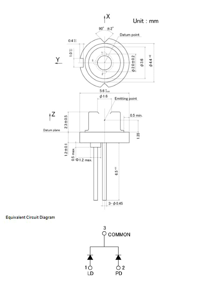 2pcs 650nm 659nm 660nm 5mW To-18 5.6mm with PD Red Single Mode Laser Diode RLD65MZT7
