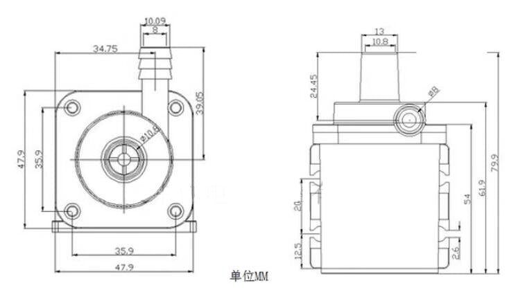 12V 24V A40 Hot Water Pumps DC Mini Brushless Magnetic Pumps Solar Energy Pumps