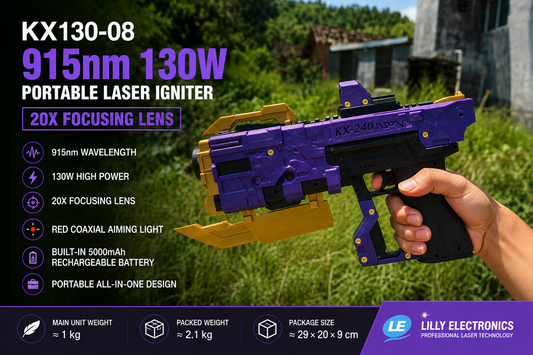New KX130-08 915nm 130W Portable Laser Igniter with 20X Focusing Lens – Outdoor Demo