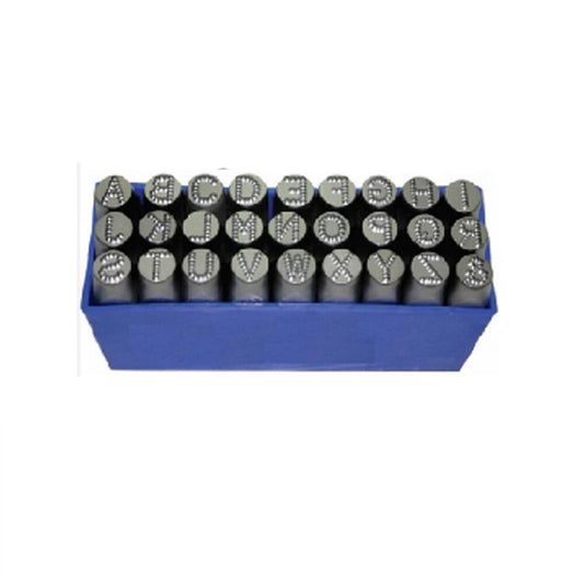 12mm 14mm Dot Stamp Steel English Metal Punch Stamps Alphabet Wood Leather Etc