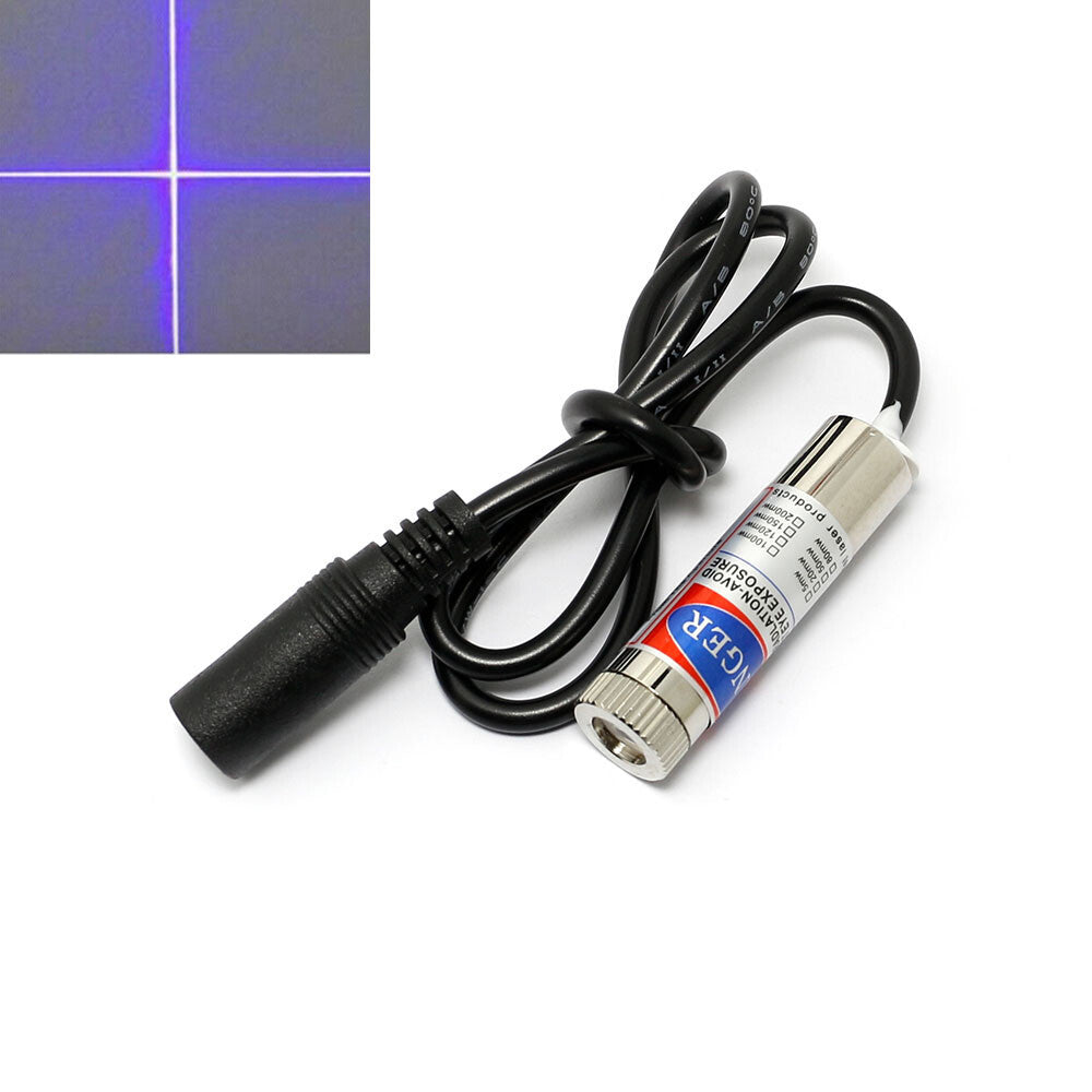 405nm 50mw 12x40mm Violet/Purple Cross Laser Diode Module 12x40mm 5VDC