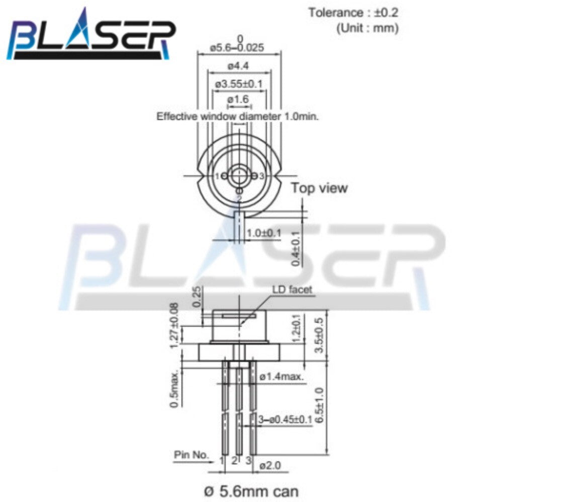 780nm 785nm 10mw 5.6mm M pin Common Cathode Laser Diode LD RLD78MD-K