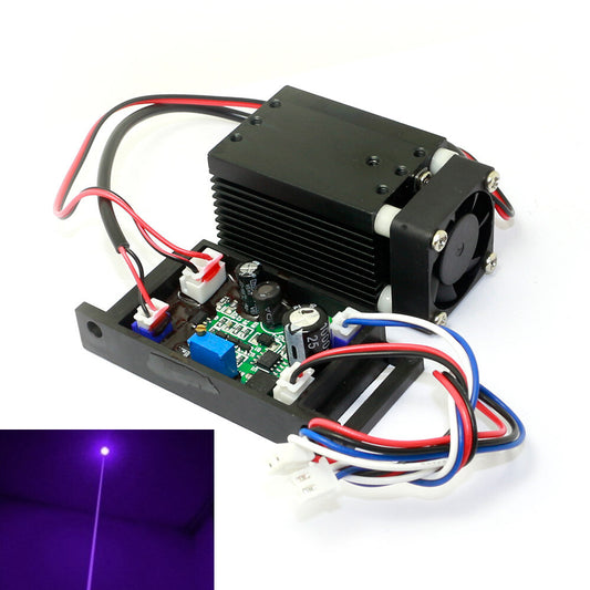 12V 405nm 200mW Violet/Purple Laser Diode Dot Module w/TTL 0-5V input 1HZ-20KHz