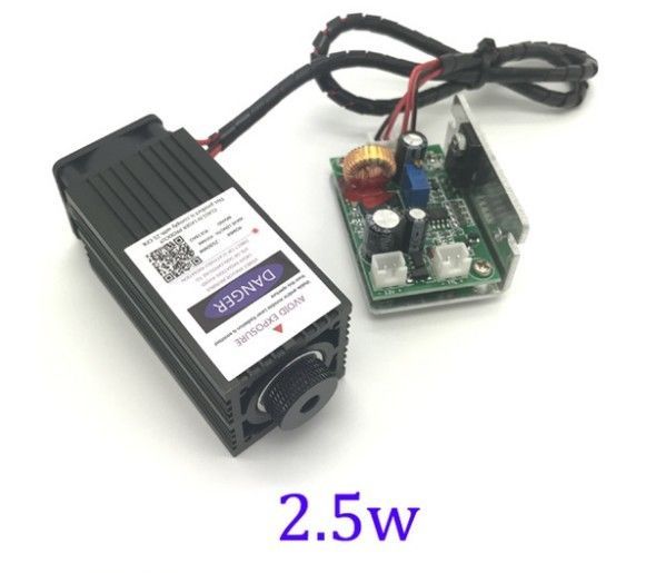 450nm 2500mw Blue-violet Laser Tube 12V High-power Laser engraving machineNew