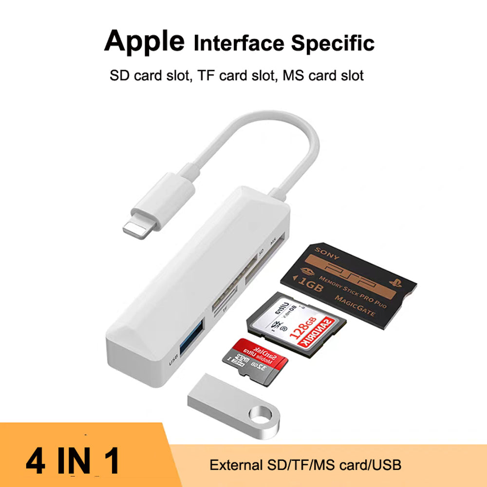Multi functional Integrated Computer XD Card Reader Suitable for Olympus/iPhone OTG Converter CCD/SD/TF/MS Card