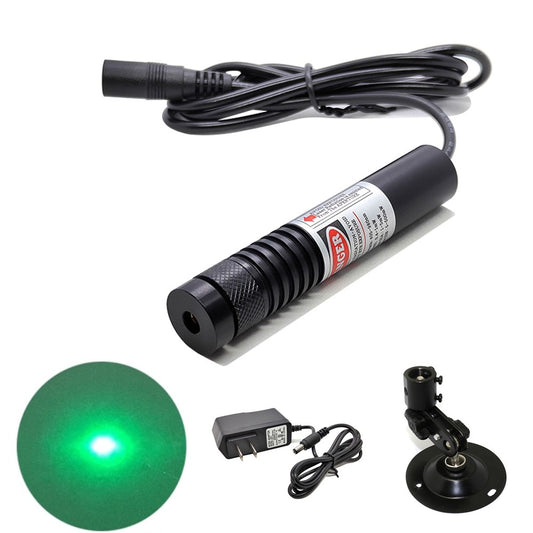 520nm 200mW Green Adjustable Dot Laser Light Module Locator+Power Supply+Holder
