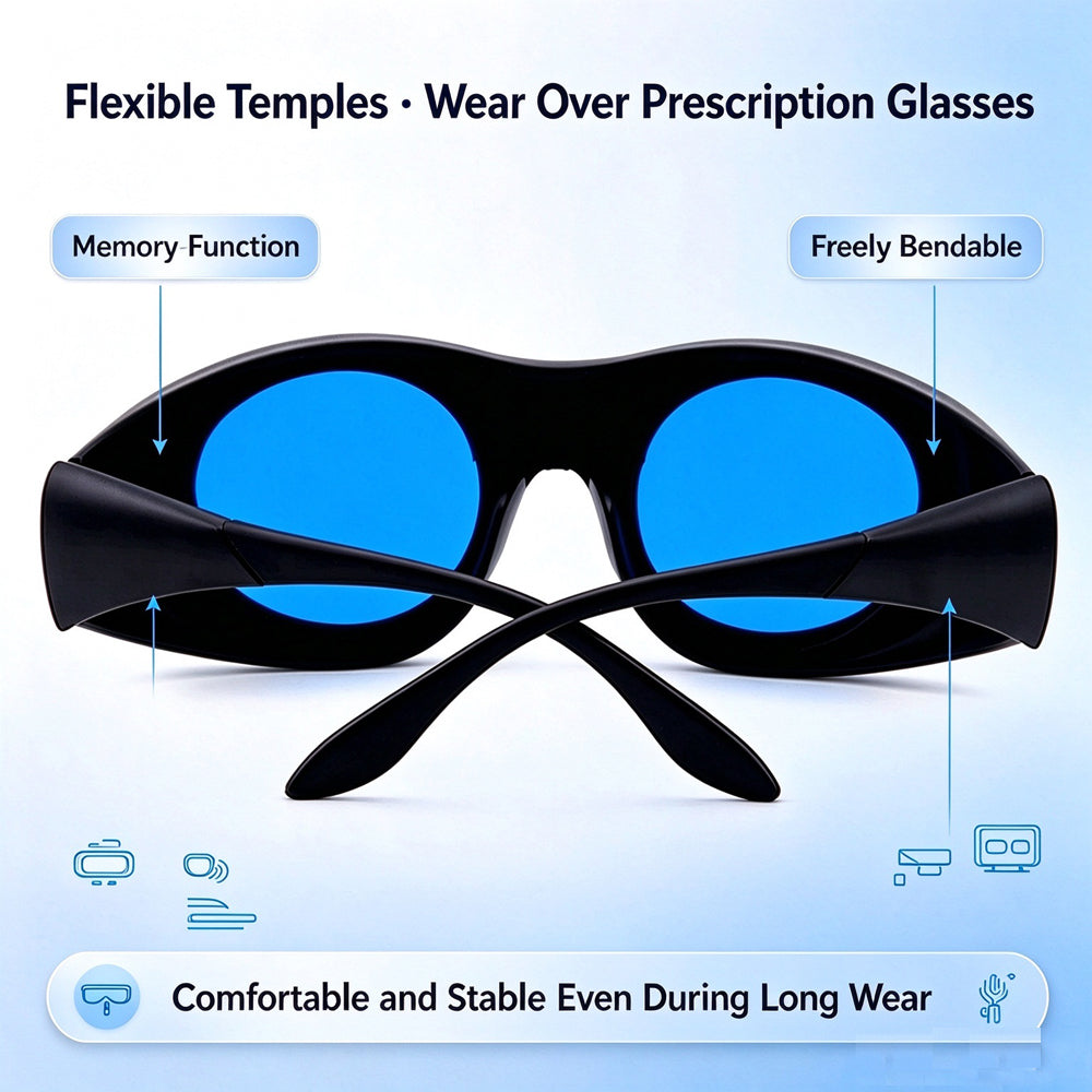 600-1100nm OD6+ Laser Protective Goggles, 635nm 808nm 980nm 1064nm YAG Infrared Laser Safety Glasses