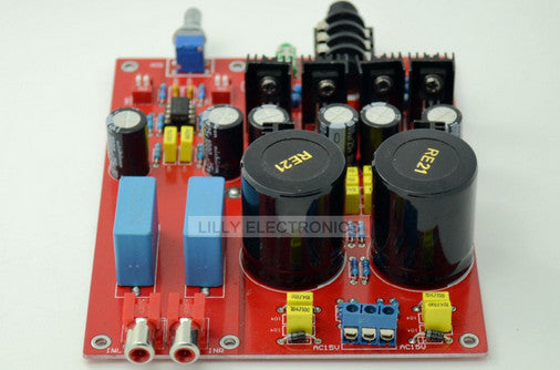 Headphone Amplifier BD139 BD140 LM833 Lehmann LM317 LM337 NOVER10000UF/35v*2