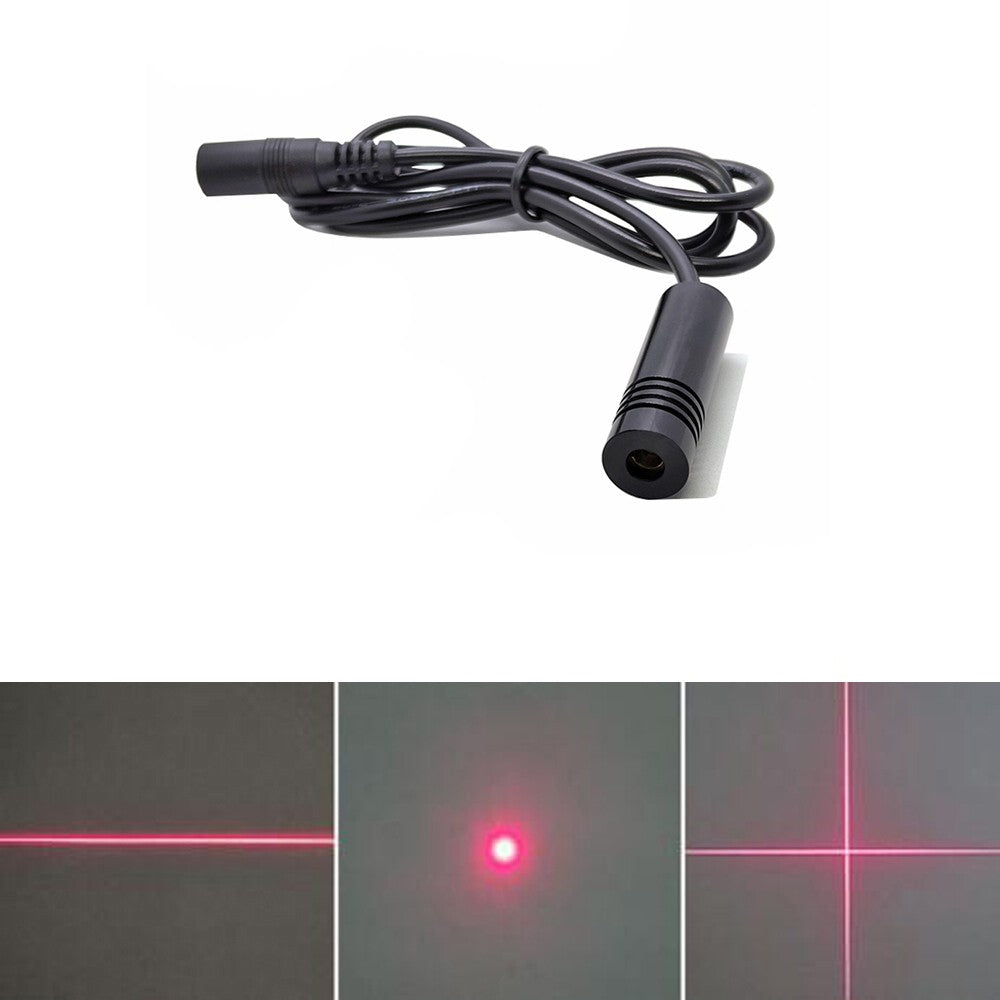 650nm 0.4mW 1mW 5mW 12x40mm 12V-24V Adjustable Red Dot Line Cross Module Laser Locator