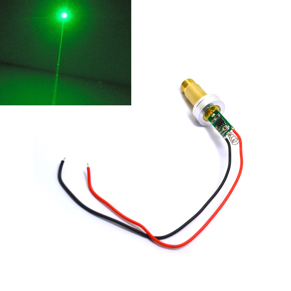 532nm 100mw Green Laser Diode Module Dot Spring 3.0-3.7V with Heatsink