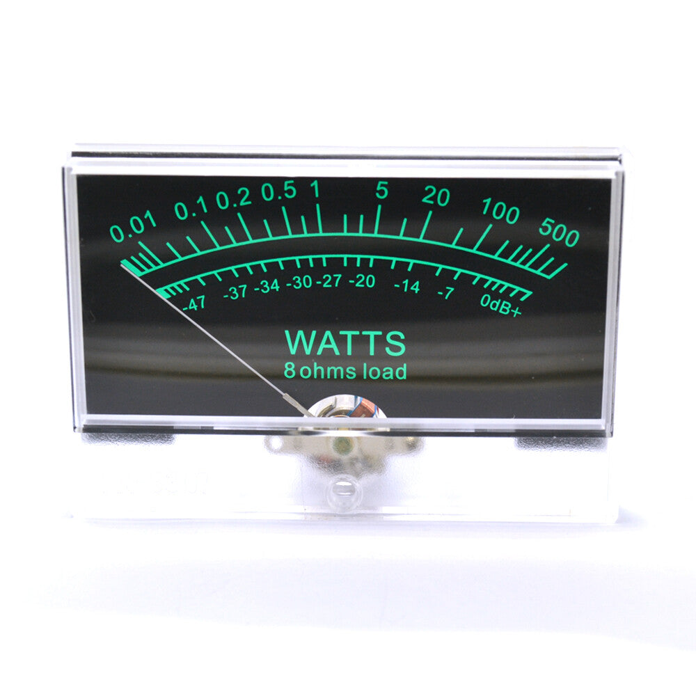 H-10050 Panel Meters Black And Green Background VU(DC 500uA) Audio Equipment Use