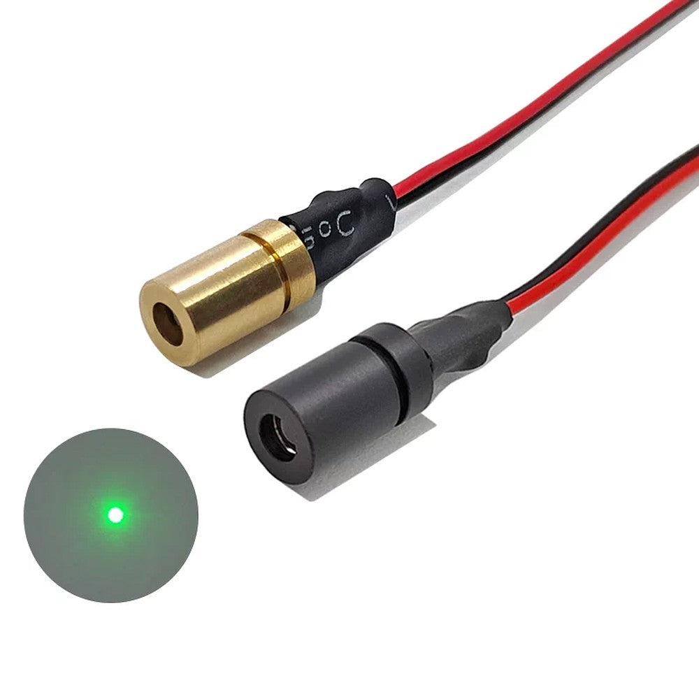 Φ6×10mm 520nm Small‑Sized Dot Green Laser Module, 0.5mW 1mW 5mW 10mW Multi‑Power Laser Diode Module
