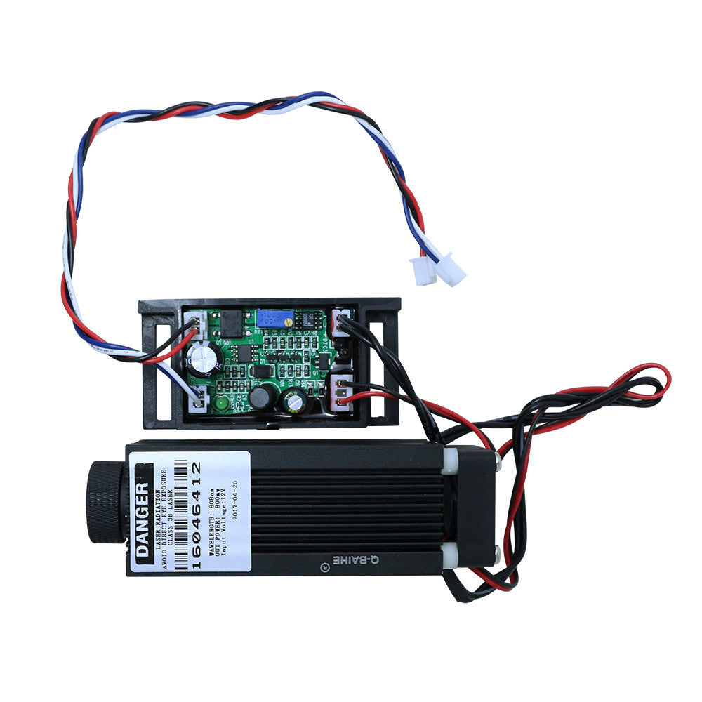 808nm 12V Dot Infrared Diode Laser Module 800mw 0.8w Adjustable with Driver Out