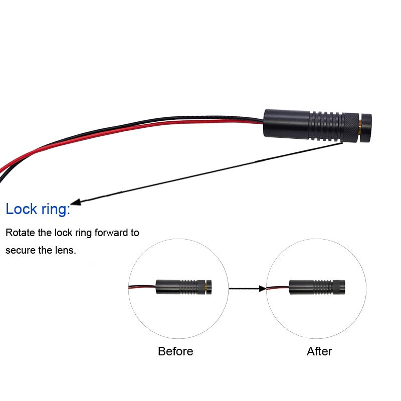 Red 650nm 10mw/20mw/30mw/50mw/80mw/100mw Line Laser Module 12V 24V 16*60mm