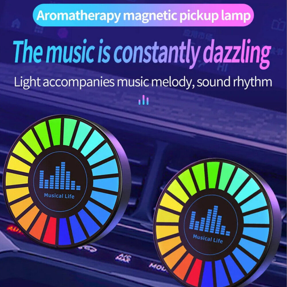 NEW Led Music Sound Pickup Lamp RGB Rhythm Light Car 3D Music Atmosphere Light