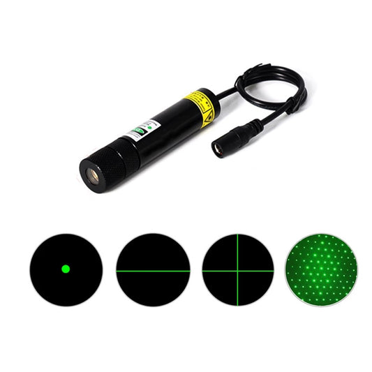 532nm 100mW 3V-5V Dot Line Cross Gypsophila Green Laser Module Woodworking Stone Cutting Equipment Positioning