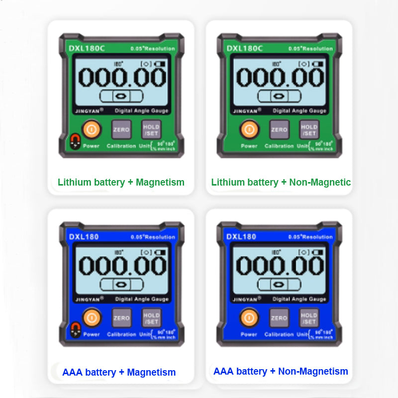DXL180/DXL180C Dual Axis 0.05° Resolution Meter Digital Angle Inclinometer 180°