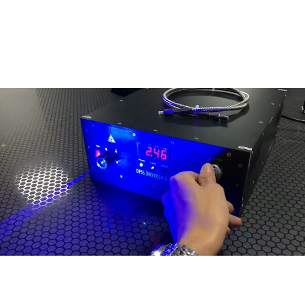520nm 1000mW Green Laser Fiber Coupled Output Digital Display Adjustable Power