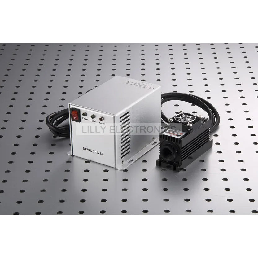 100mW 532nm Green Laser Dot Module + TTL/Analog 0-30KHZ + TEC Cooling + 85-265V