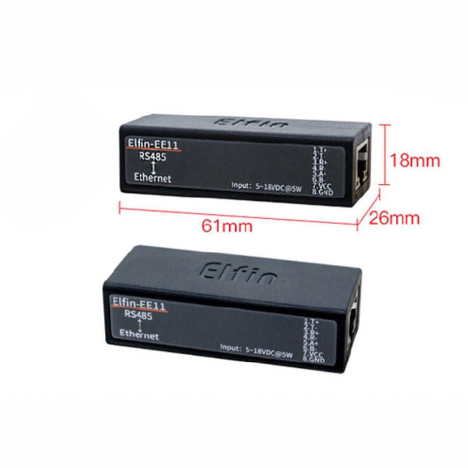 Elfin-EE11 RS485 To Ethernet Modbus DTU SMS Communication Interface Module