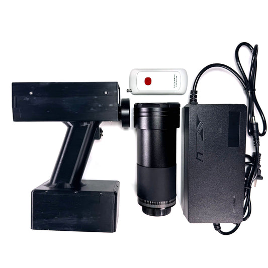 260W Handheld Laser Igniter, High Power Laser Pump Source with 20x / 50x Focus Lens for DIY Experiment & R&D