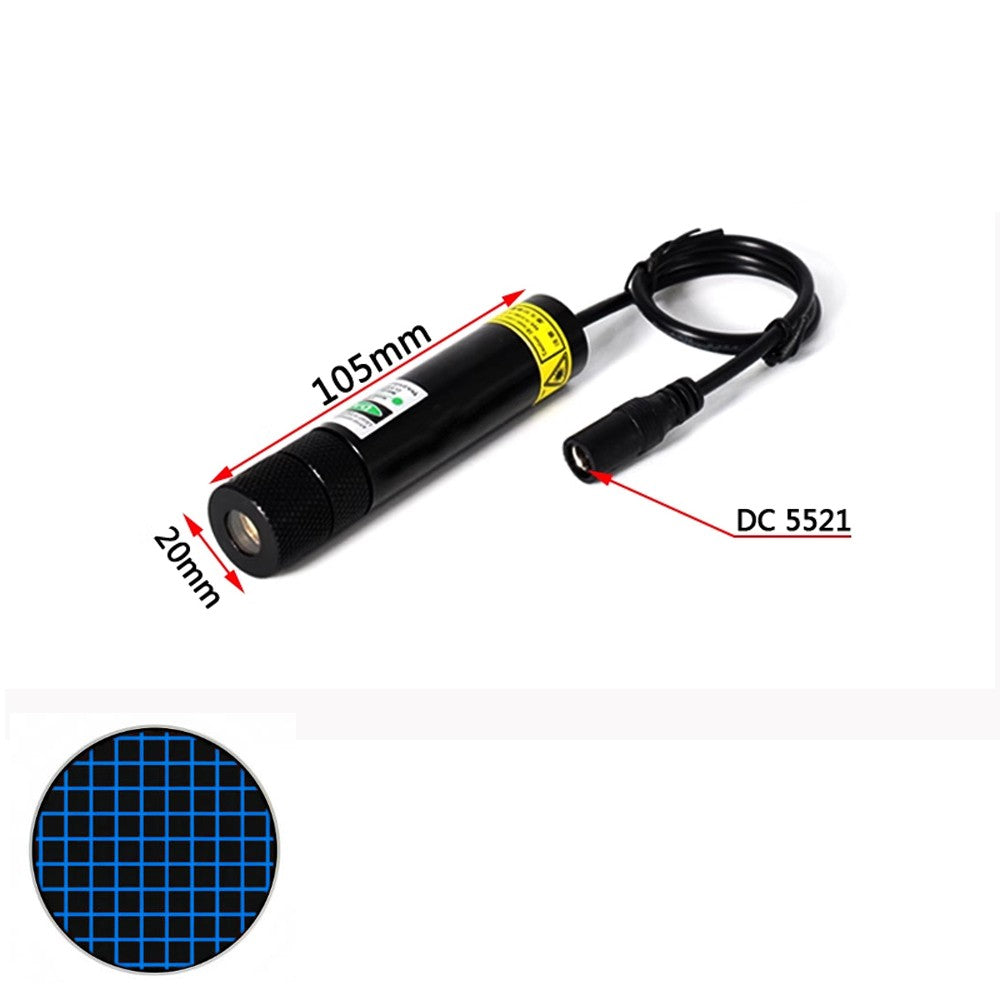 450nm 80mW 3V-5V Dot Line Cross Gypsophila Green Laser Module Woodworking Stone Cutting Equipment Positioning