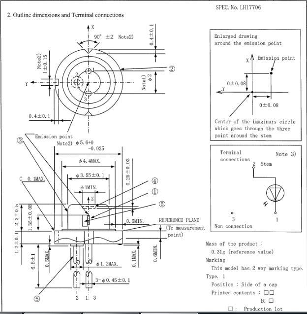 505nm 35mw Green Laser Diode CW 100mA 7.5V TO18 5.6mm -10/+60℃ New