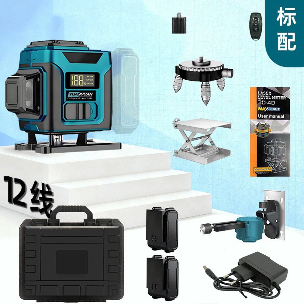 515nm High‑Precision Green Laser Level with Digital Display | Universal Level Tool for Indoor & Outdoor