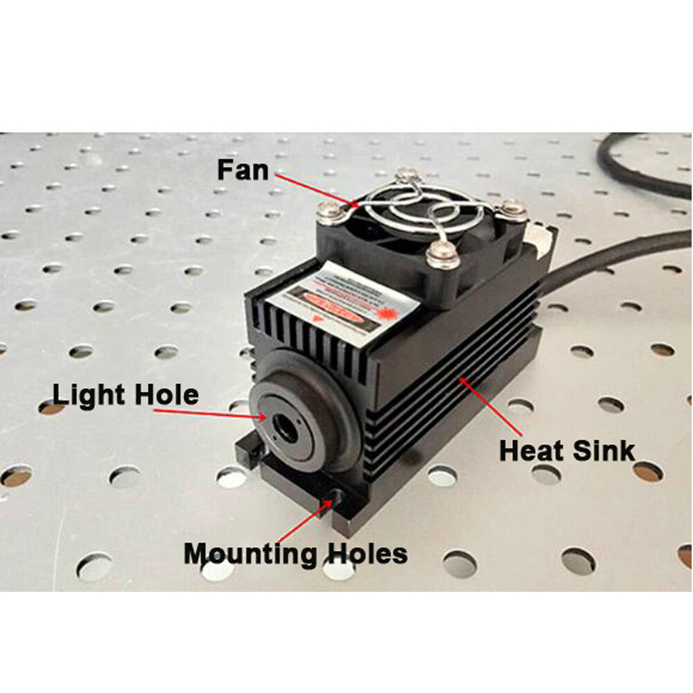 Adjustable Lab 808nm 1W-4W Infrared Diode Laser Dot Module TTL/ANA TEC Cooling