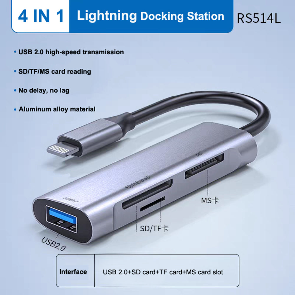 Multi functional Integrated Computer XD Card Reader Suitable for Olympus/iPhone OTG Converter CCD/SD/TF/MS Card