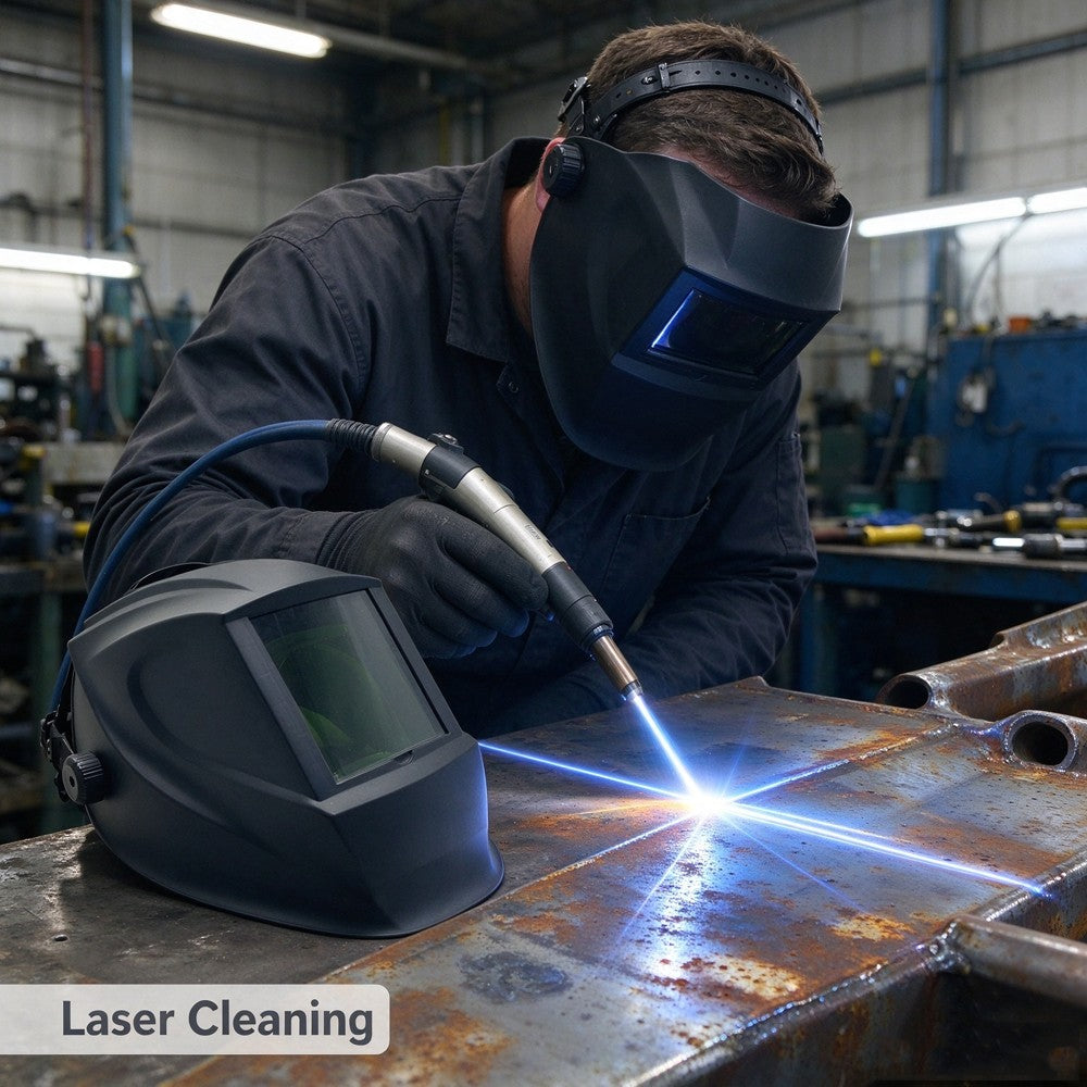 Laser Welding Helmet, 950‑1100nm 1064nm OD8+ DIN4 CE LB7+IR LB8 Safety Protective Mask for Welding Cutting Cleaning 1003#