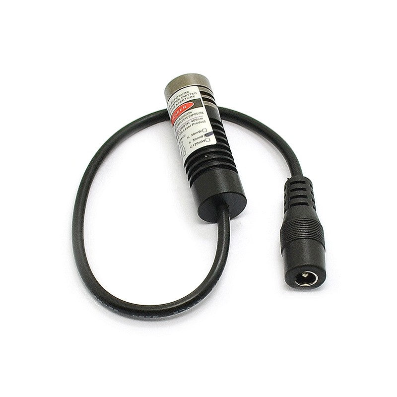 14.5x45mm 405nm 50mW Dot Line Cross Violet Adjustable Laser Module w/Adapter