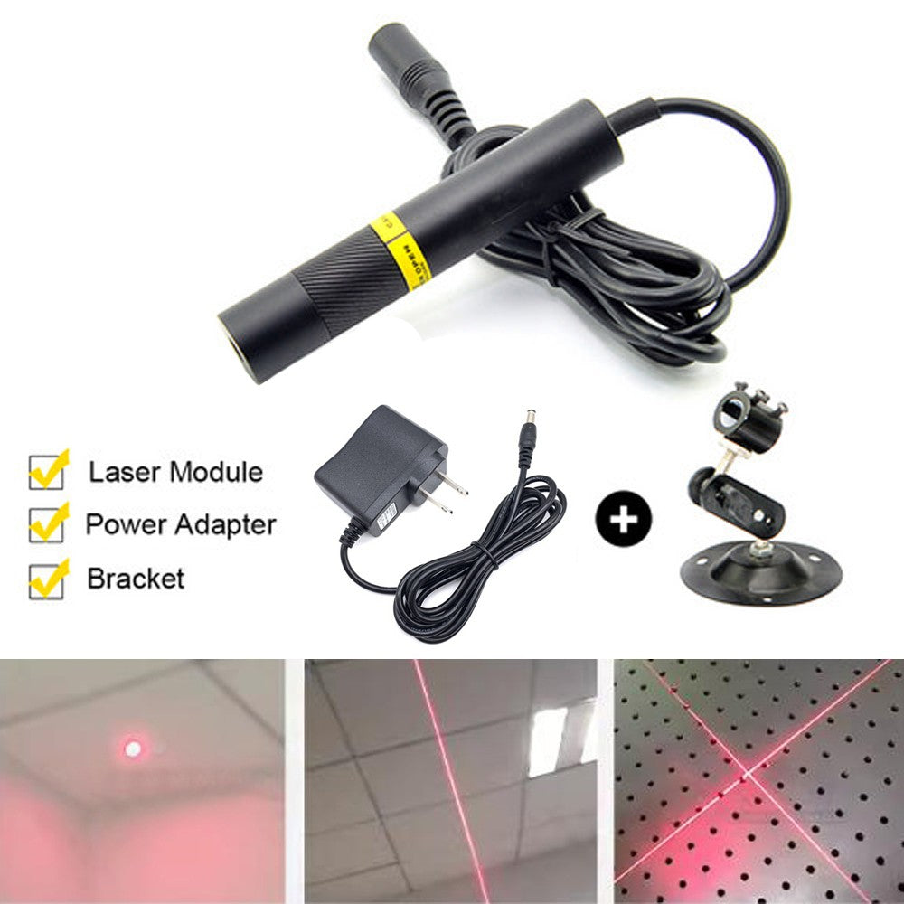 Red 648nm 650nm 50mW Laser Dot Line Cross Diode Module with Adapter & Holder