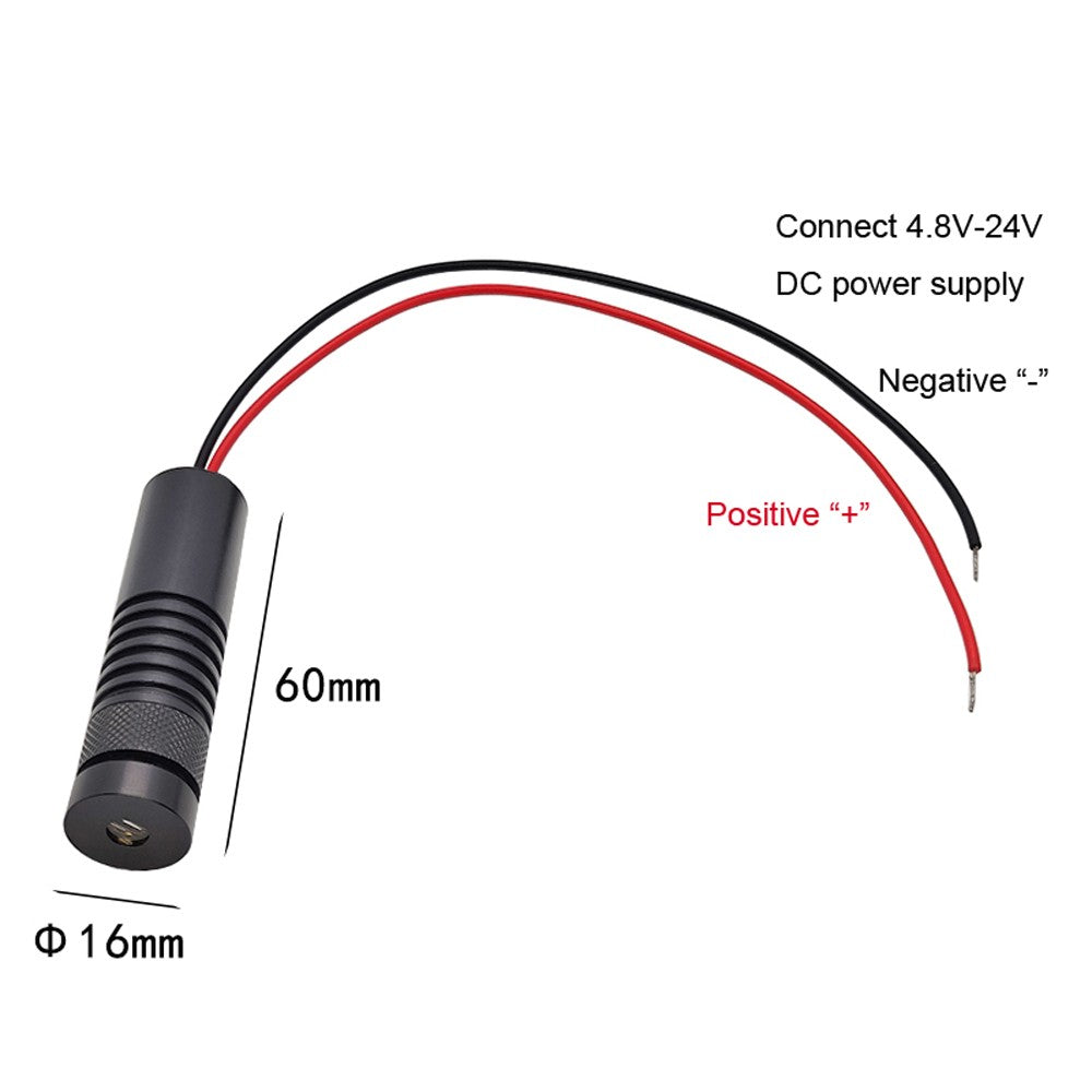Red 650nm 10mw/20mw/30mw/50mw/80mw/100mw Line Laser Module 12V 24V 16*60mm