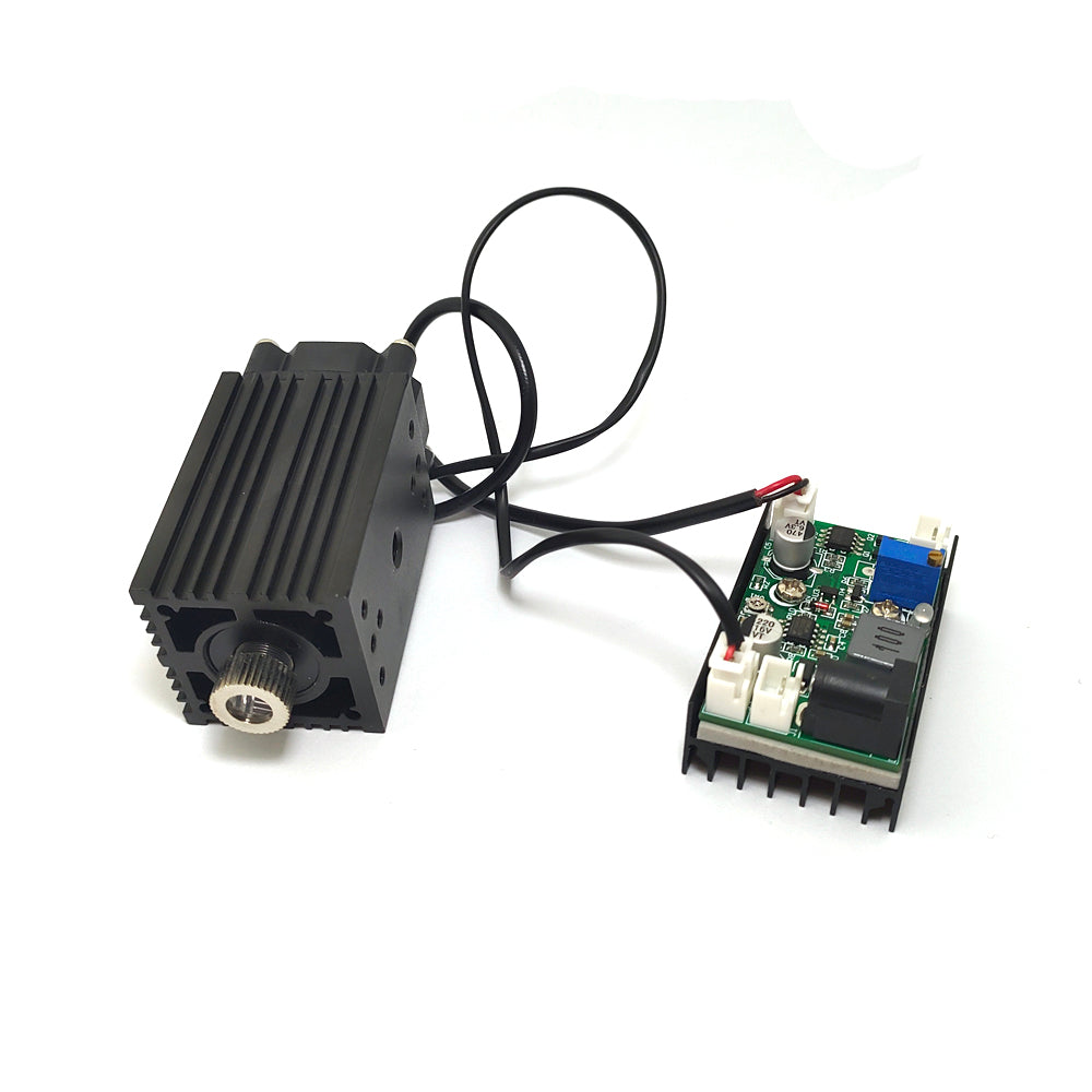 Focusable 450nm 2W 2000mw Blue Laser Module W/Driver+TTL 12V Wood Carving