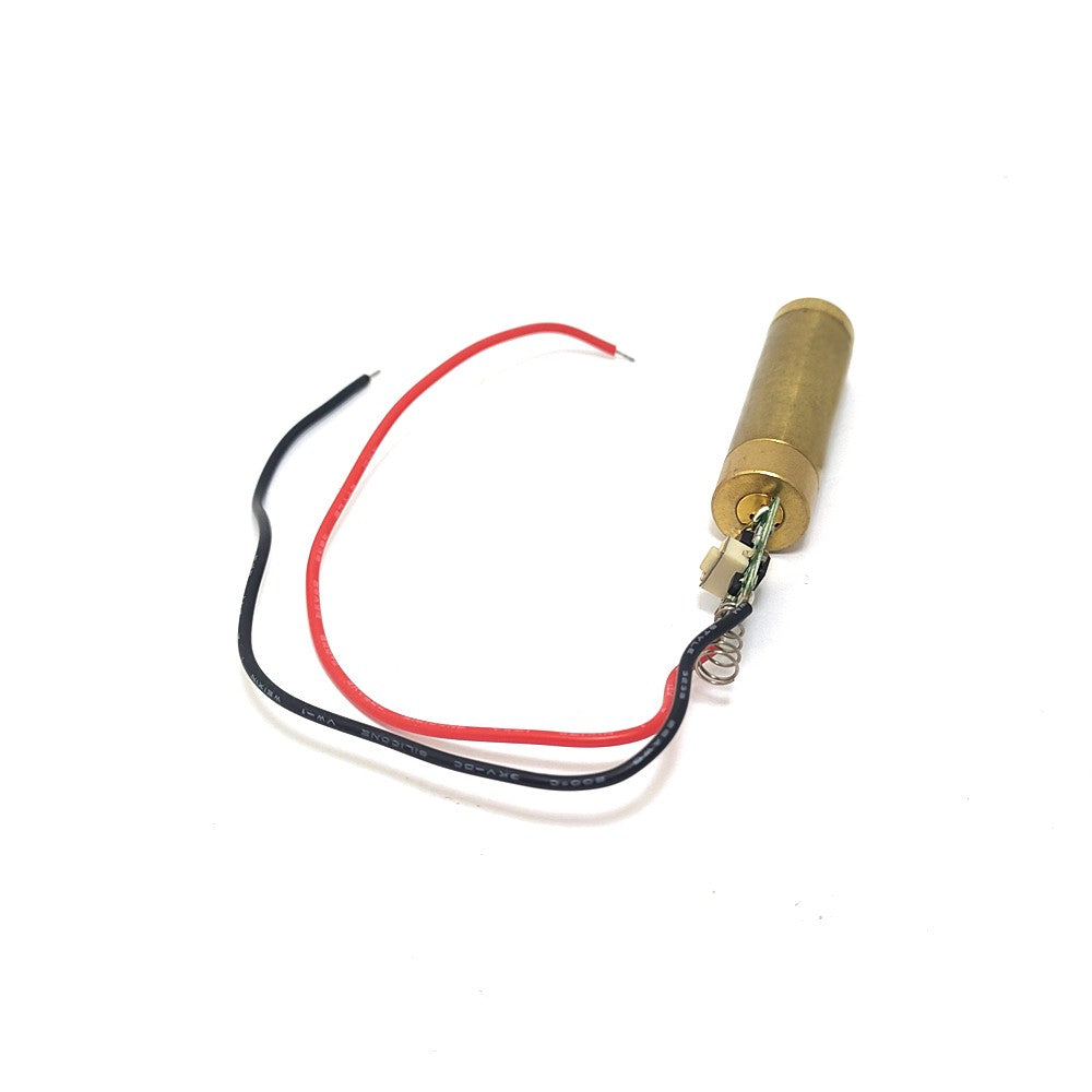 532nm 100mW Green Line Laser Module 110° Wide Angle, 3.0-4.2V Brass Industrial Positioning Laser Locator for Cloth Wood Mechanical Cutting, 12×34mm